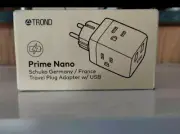 Trond Prime Nano Travel Plug Adapter w/ USB Type E/F Germany, France, Spain