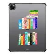 iPad Pro 12.9-inch (5th/6th gen) iPad Impact Case bookshelf for book lovers - book collection -ipad case
