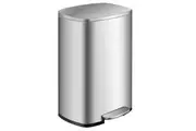 Costway 50L Pedal Rubbish Bin Stainless Steel Trash Waste Garbage Can Kitchen