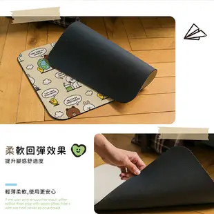 LINE FRIENDS軟式珪藻土吸水地墊 加長腳踏墊 吸水墊80x38cm【5icoco】 (9折)