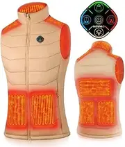 [KOVNLO] Heated Vest Women, (Battery Pack Not Included) Smart Controller With Lights-out, Electric Warming Heated Jackets