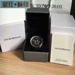 高端 ARMANI SPORTIVO /AR5964/鈦金屬三眼計時腕錶-46MM/亞曼尼手錶