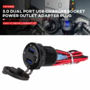 3.0 USB Outlet Dual Quick Charge Socket Charger Voltmeter For HONDA Hornet 750
