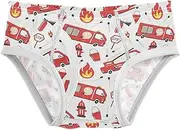 [Pigsaly] Boys' Underwear Firefighter Fire Truck Boys Briefs Ladder Extinguisher Hose Toddler Underwear 2T
