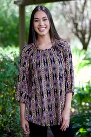 Aztec Button Top--ALE-3014216