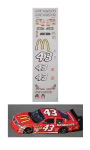 #43 McDonalds 2009 decal 1/64 scale AFX Tyco Autoworld Lifelike