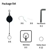 Cable Management Set Ceiling Adhesive Hooks for PS VR2/Pico4 Link Cable Pulley