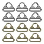 1 Inch 12 Pcs Triangle Buckle Adjuster for Bag Blcak/Bronze