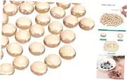 Glass Beads,100pcs Flat Glass Gemstone Yellow 1.1lbs (0.47-0.55") Glass