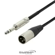 SWAMP Balanced XLR(m) - 1/4" TRS Line Level Cable - 10m