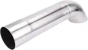 X AUTOHAUX 2" ID Inlet Turn Down Exhaust Tip 12" Inch 305mm Overall Length Silver Tone T304 Stainless Steel 2" Outlet OD Tailpipe Tip Surface Polishing Mandrel Bend Elbow Tube