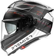 Premier Evoluzione SP, full face helmet , color: Matt Black/White/Red , size: M
