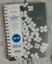 snow & Graham For Blue Sky Tabbed Planner Notes 2020 Weekly Monthly Floral Black