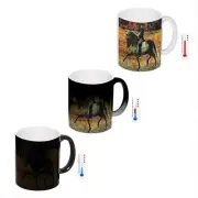 Dappled Gray Andalusian Dressage Fall Colors Coffee Mug Color Change Heat Morph