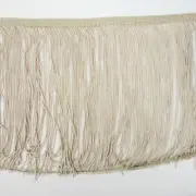 Perial Co Chainette Fringe Trim Sold by the Yard 7 inches Wide Tan