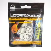 New LOCK LACES Elastic Shoelace & Fastening System White Hiking Running Jogging