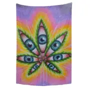 Psychedelic Art Alien Tapestry Hippie Wall Hanging Trippy, Stoner Bedroom Dec...