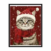 Festive Cat Framed Print Fine Art Poster Print ArtPoster