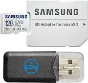 Samsung MicroSDXC 128GB EVO Plus Memory Card for Action Camera Compatible with GoPro Hero 13 Black, Hero (2024) (MB-MC128SA) U3 V30 Bundle with 1 Everything But Stromboli SD & MicroSD Card Reader
