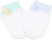 [TEMPNAP] 2 Pairs Face Scratch Gloves Protective Gloves Socks Combs Mittens Unisex Mitts Fleece Toothpaste Kit Grips Beanie Babies Ice Silk