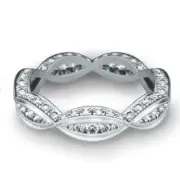 DREAMY Designer Vanna K 1.40ct *Diamonds Galore* Wedding Band; PLATINUM 950 G VS