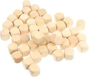 TEHAUX 500pcs Six-Sided Wooden Dice Craft for Kids Unfinished Plain Dice Bar Dice Wooden Blocks DIY Dice 1 Inch Wooden Cubes Math Blank Dice Box Scattered Beads