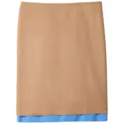 [Miu Miu] Miu Miu Camel-hair Midi Skirt 40 IT BROWN