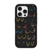 iPhone 16 Pro Impact Ring Stand Case MagSafe Compatible Colorful Boobs