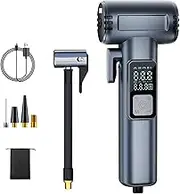 Cordless Tire Inflator Portable Air Compressor,Handheld Air Pump with Digital Pressure Gauge,Smart Air Pump Built in Window Hammer Seat Belt Cutter for Car Ball Bike