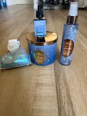 Bath and Body Works Cinderella Set, Wallflower, Diamond Mist & 3 Wick Candle.