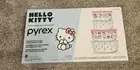 New Hello Kitty Pyrex Glass Food Decorated Storage 4 Containers 4 Lids 8 Piece