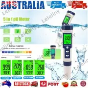 5 in 1 Digital PH Water Tester Monitor PH/TDS/EC/Temp/Salt Meter High Accuracy