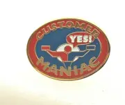 Yum! Brands Customer Maniac Franchise Employee Award Button Pin NOS New