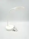 USB Rechargeable LED Mini Desk / Nightstand Flexible Neck Lamp, White - NEW