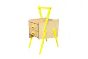 6IXTY Swing Scandinavian Bedside Nightstand Side End Lamp Table - Yellow