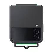 Samsung Galaxy Z Flip4 Silicone Cover with Strap - Black