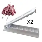 2x Barbecue Meat Skewer Kebab Maker, Barbecue Meat Skewer Machine, Quick Skewer
