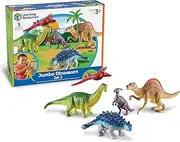 Learning Resources Jumbo Dinosaurs Expanded Set I Apatosaurus, Spinosaurus, Pteranodon, Ankylosaurus, Parasaurolophus, Set of 5, Ages 3+