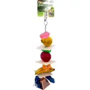 Bird-Life Fruit Kabob Bird Toy with Bell – Various Textures, Materials, and C...