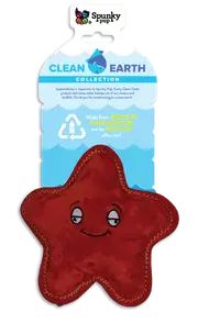 Clean Earth Small Starfish Recycled Dog & Puppy Soft Toy by Spunky Pup