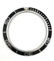 Black/Silver Bezel Insert for Omega 45.5mm Seamaster Planet Ocean XL 2200.51.00