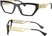 [Versace] VE3327U 90s Vintage Logo Eyeglasses Frame with eSHADES Luxury Eyewear kit Bundle