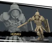 D&D Miniature Human Gladiator Hermes Dungeons and Dragons