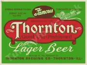 Thornton Lager Beer Label 9" x 12" Metal Sign