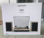 Crosley BRIO 3-Speed Turntable System w/ Bluetooth CR6043A-NA Natural BRAND NEW