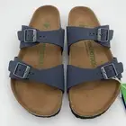 Birkenstock New w/ Box Sydney Navy Birkibuc Vegan Regular Width - Select Size