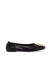 Tory Burch Shiny Leather Claire Ballerina Flats