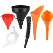 ✨ 4 Pcs Automotive Funnel Set, Wide Mouth Fuel and Oil Funnels, Plastic Long Nec