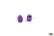 Bicycle Valve Caps Purple - Sold In Pairs - Old School BMX