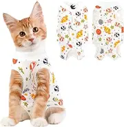 Cat Recovery Suit Female, Breathable Cat Onesie After Surgery Female for Abdominal Wounds or Skin Diseases, Surgery Recovery Suit Kitten Onesie After Spay Wear Anti Licking